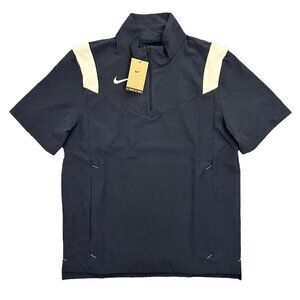 Nike Coach Football Jacket Top Men's Short Sleeves 1/4 Zip Navy Size M - NWT $80